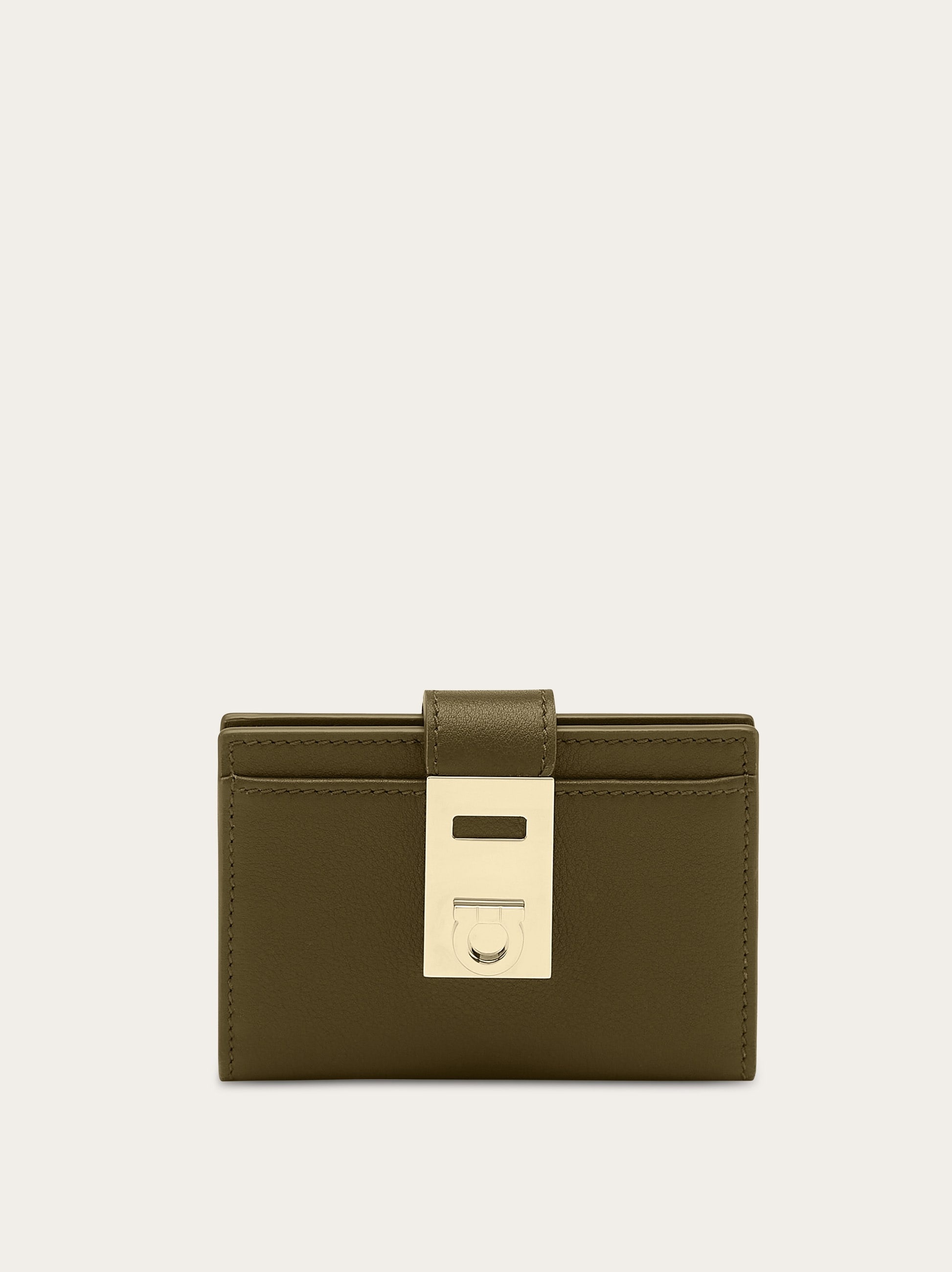 ★FERRAGAMO★ Hug Two Tone Credit Card Holder Black Nylon Pi FERRAGAMO Hug two-tone credit card holder | REVERSIBLE