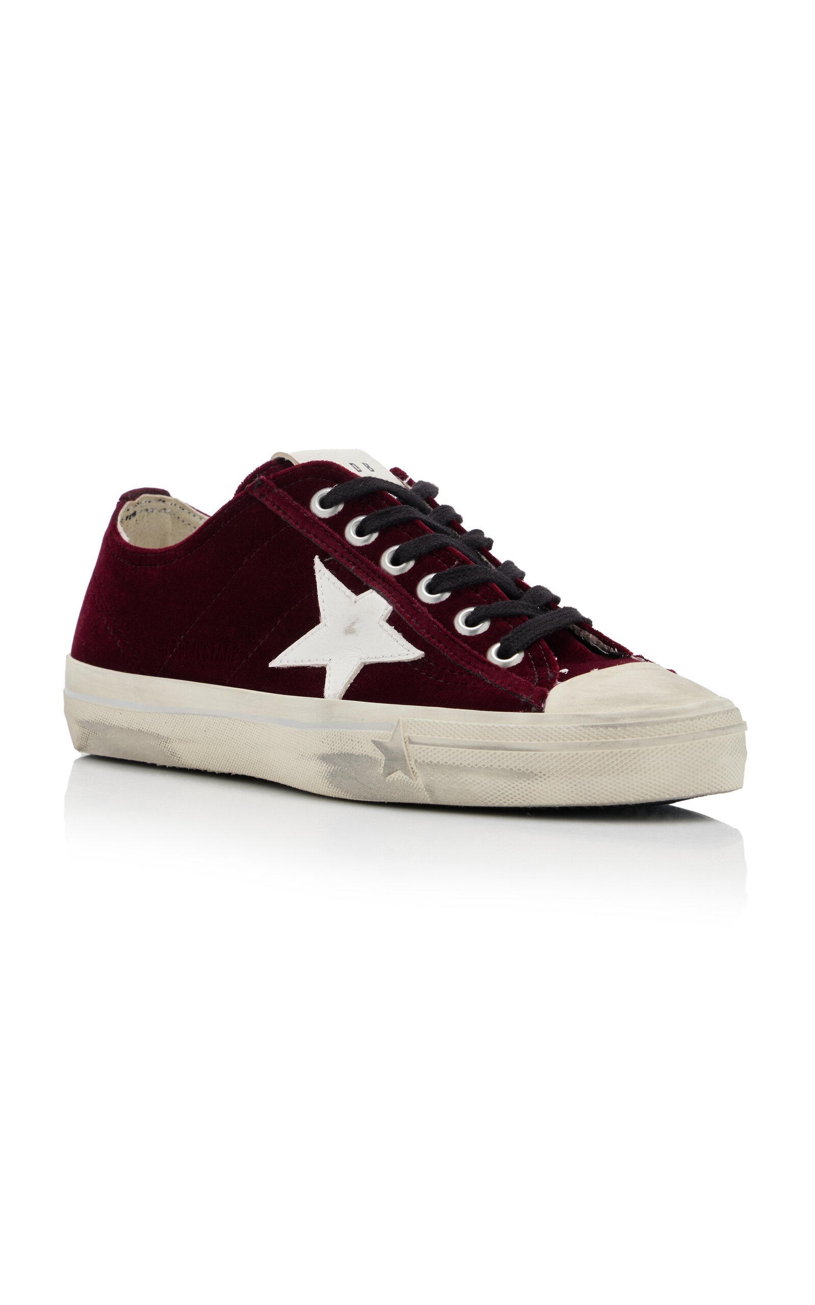 V-Star 2 Leather-Trimmed Velvet Sneakers red - 5