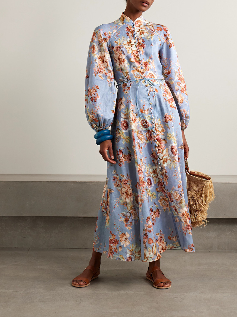 Zimmermann Awaken Floral-print Linen Maxi Dress outlook
