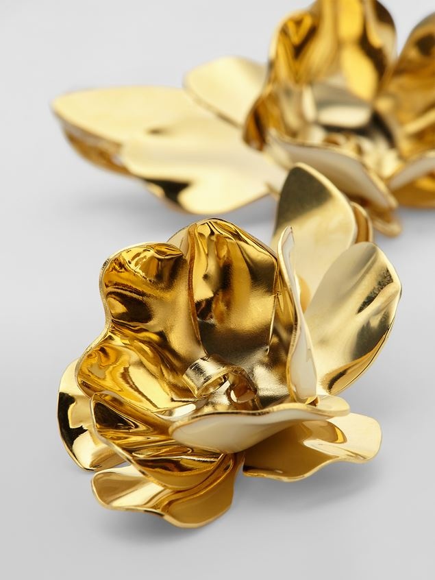 FLOWER-SHAPED FLOWER BRASS EARRINGS - 4