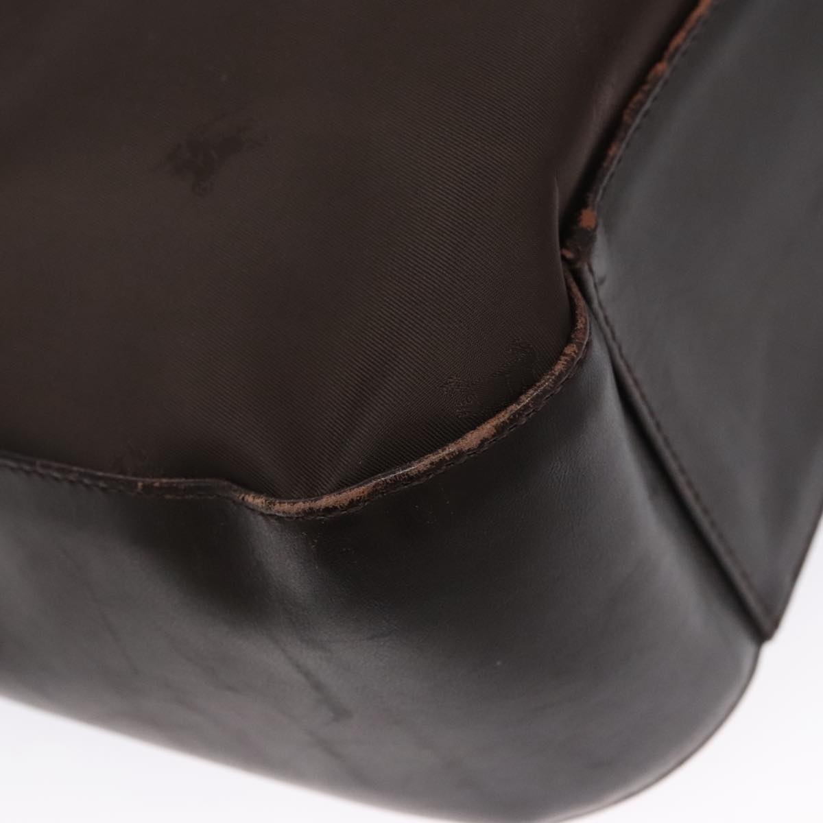 Burberry Shoulder Bag Nylon Leather Brown - 9