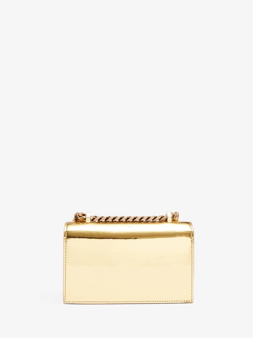 Women's The Biker Mini Jewelled Satchel in Gold - 3