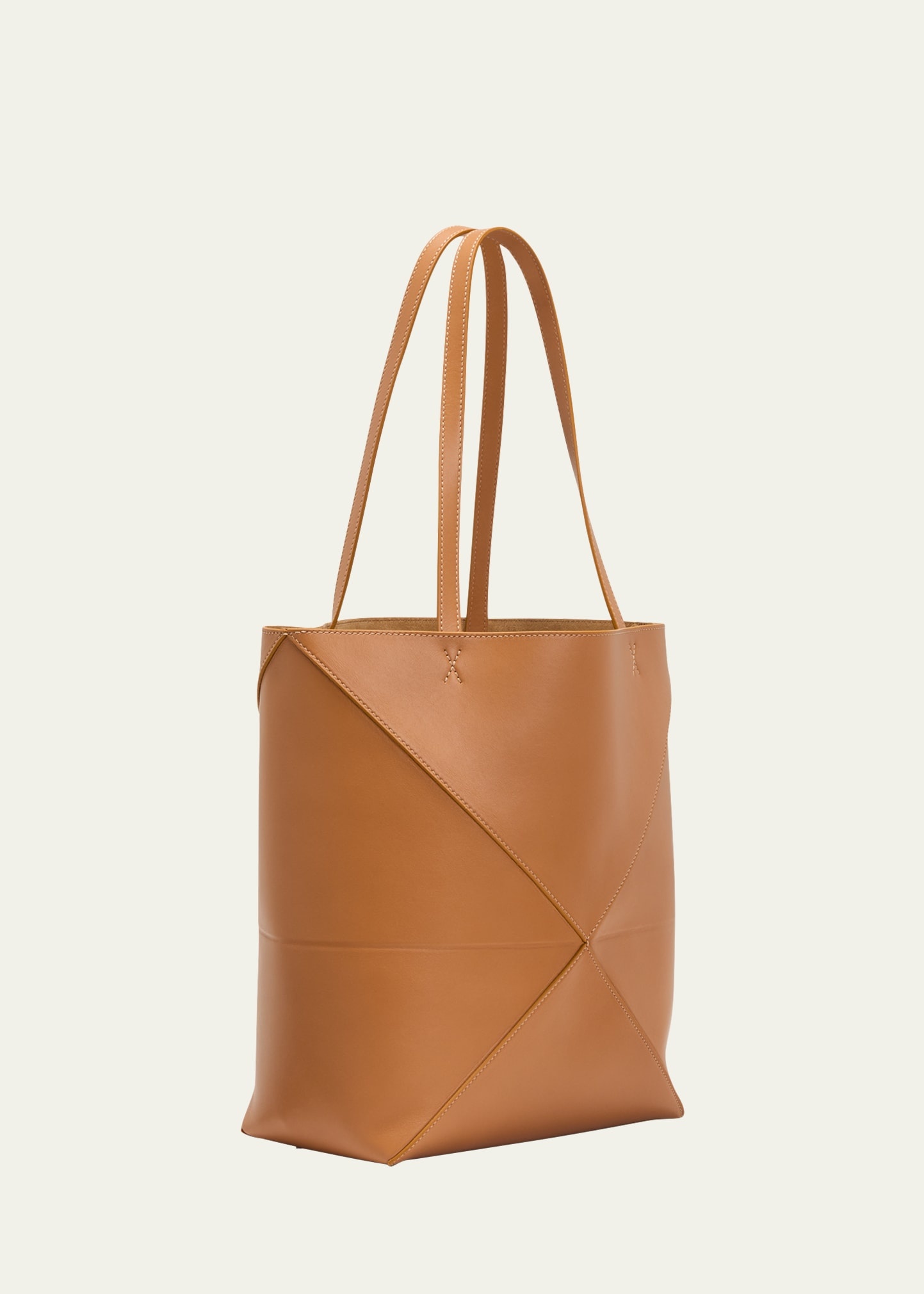 Puzzle Leather Tote Bag - 3