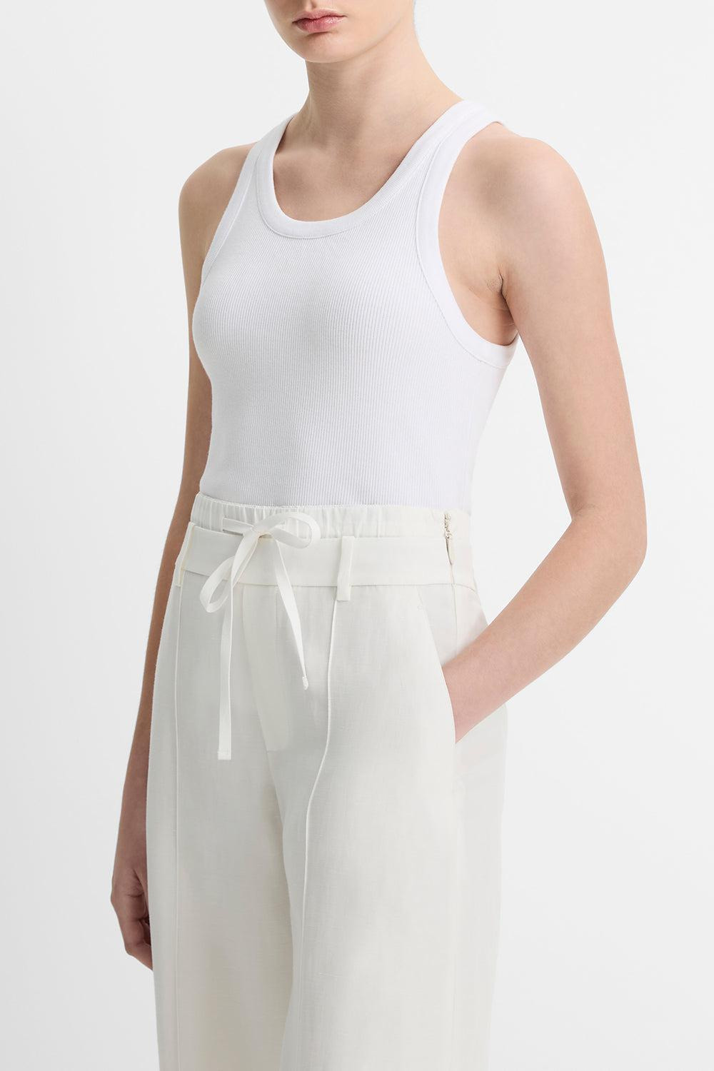 Scoop Neck Tank - Optic White - 3