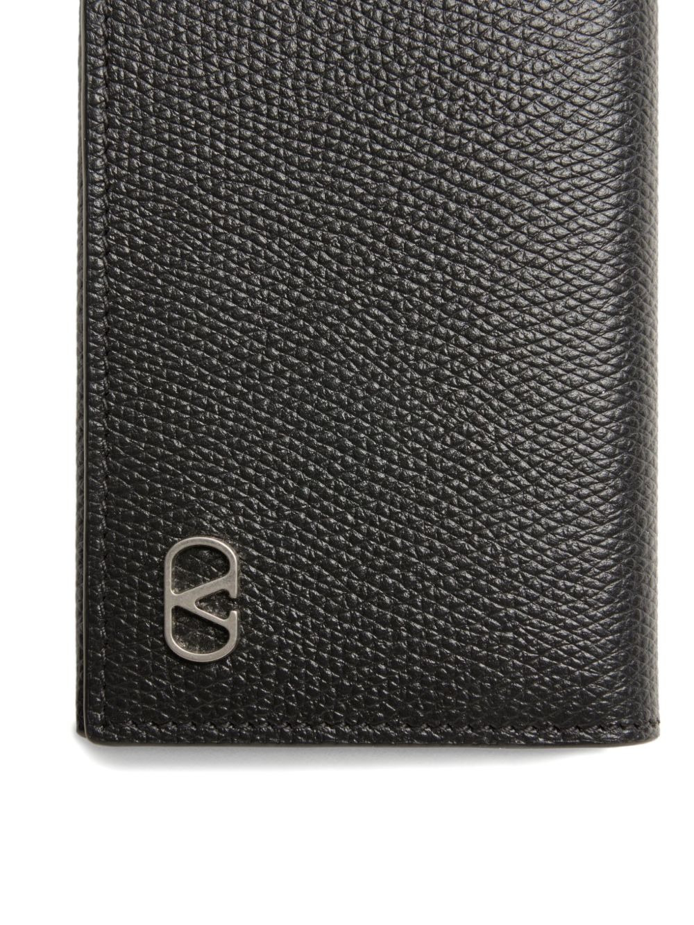 grained leather wallet - 3