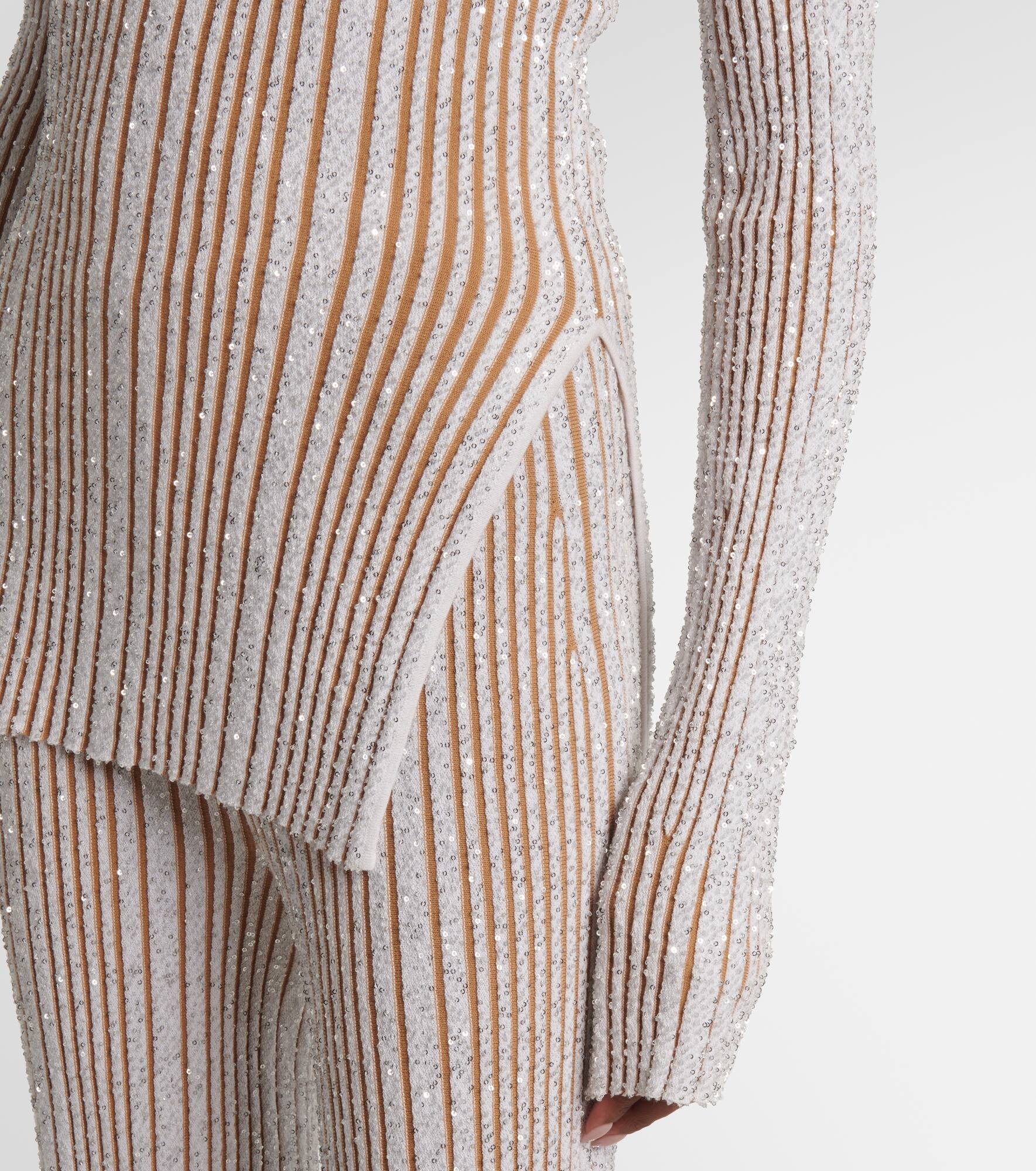 Sequined striped sweater - 5