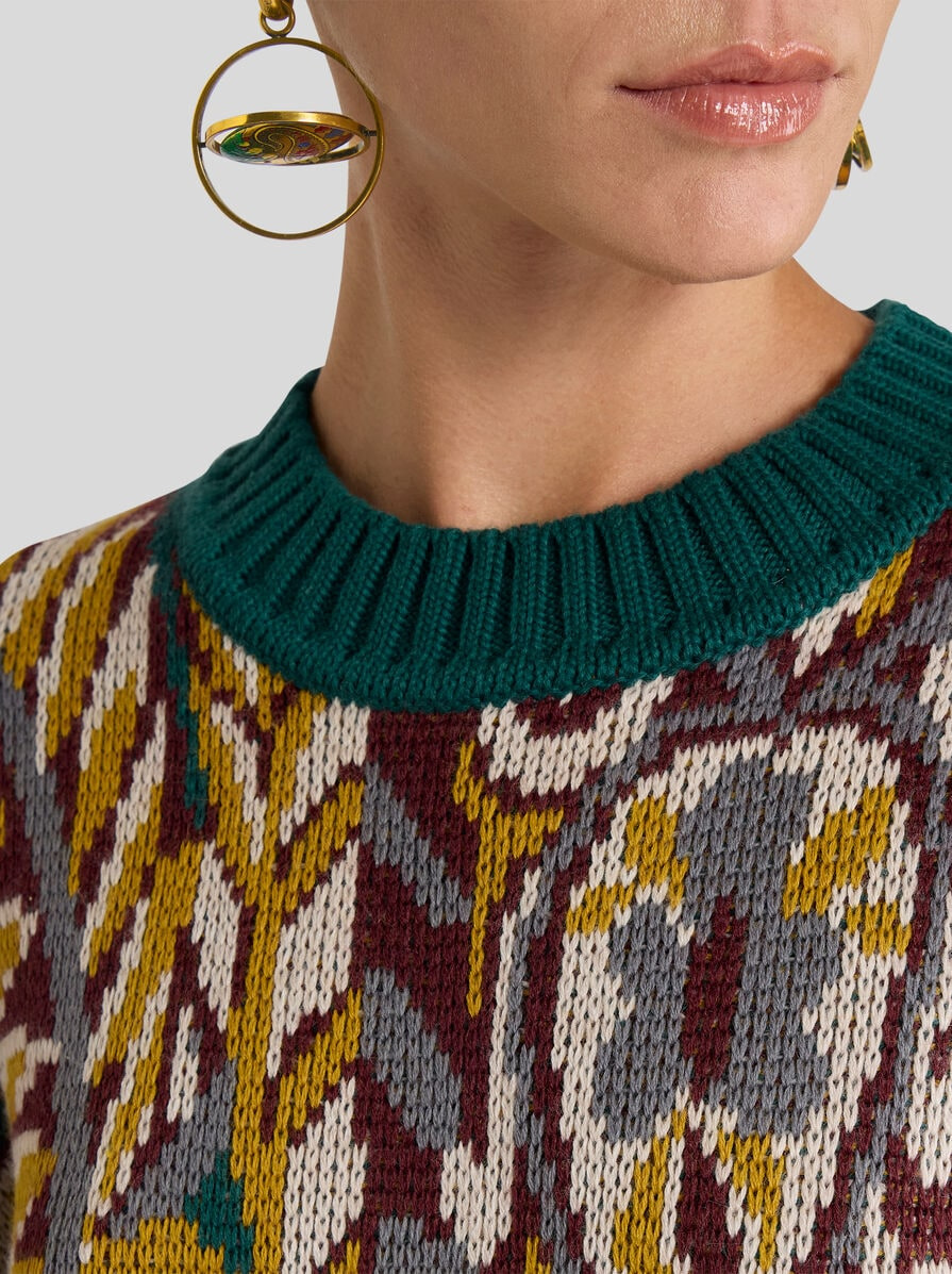 PAISLEY JACQUARD SWEATER IN WOOL - 3