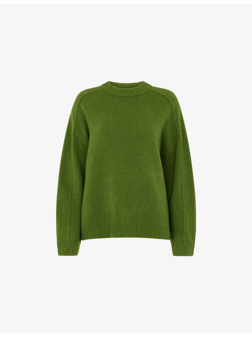 Round-Neck Long-Sleeve Wool Jumper - 1