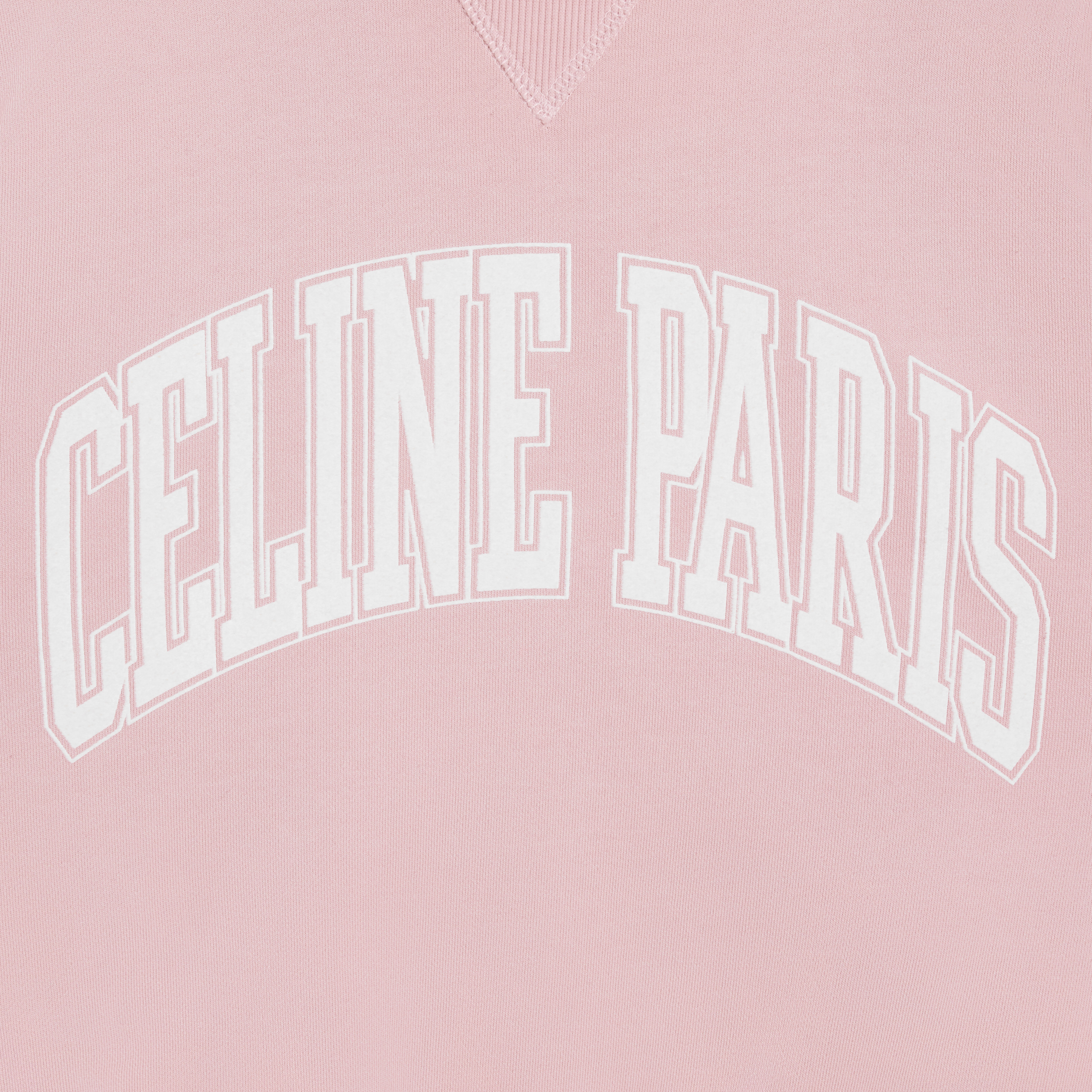 oversized celine sweatshirt in cotton fleece - 4