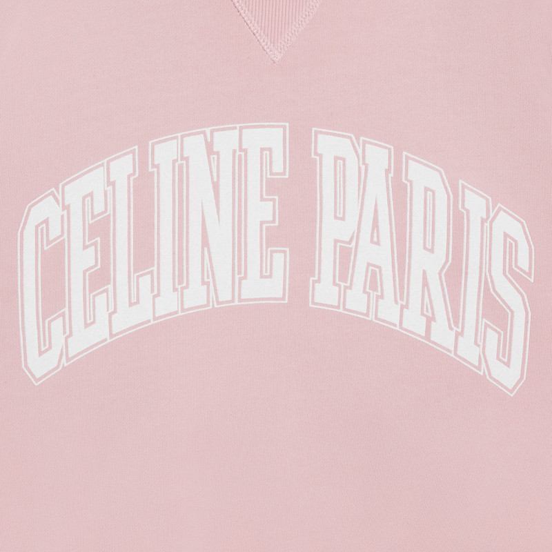 oversized celine sweatshirt in cotton fleece 4