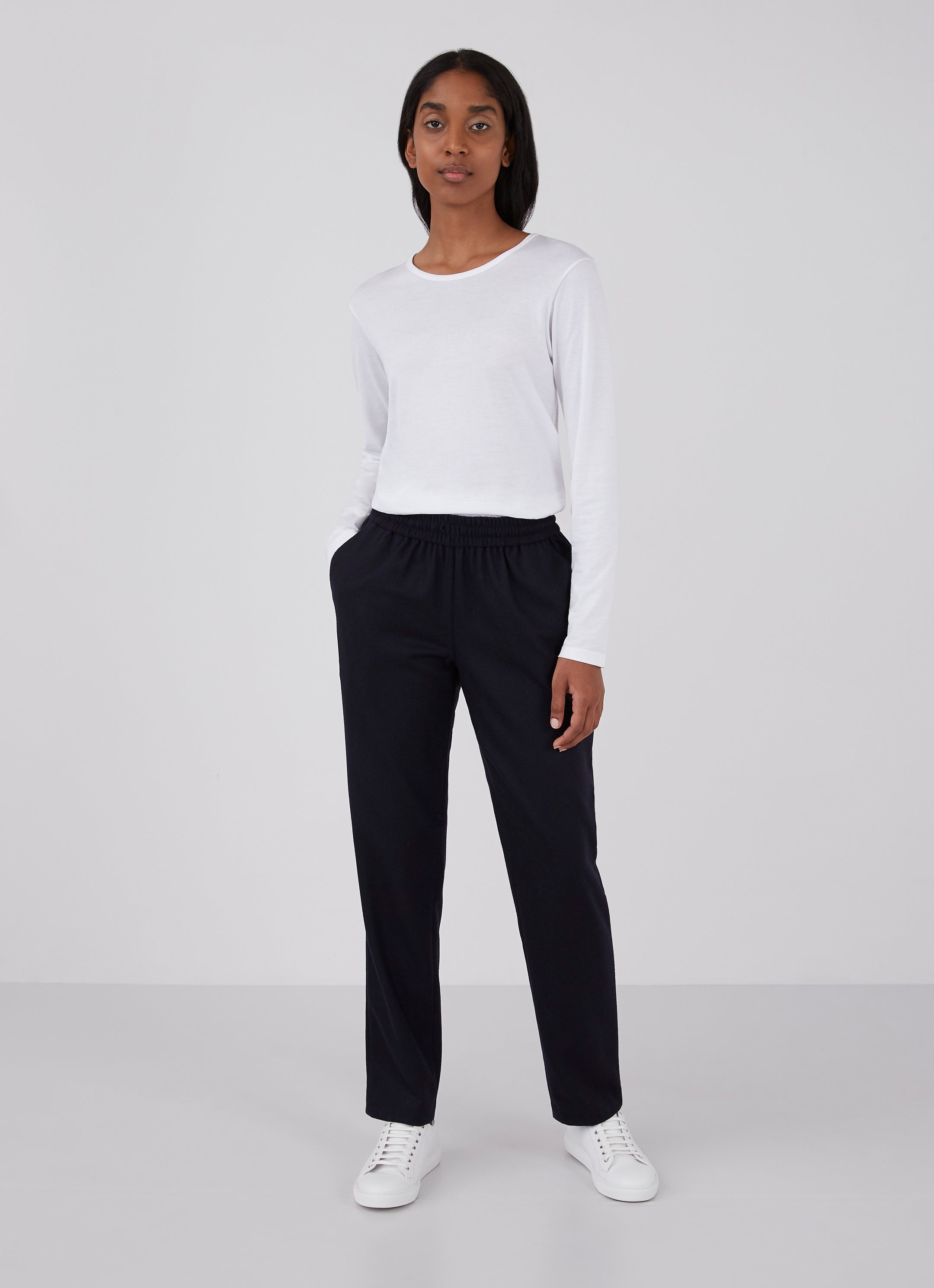 Wool Cashmere Flannel Trouser - 1
