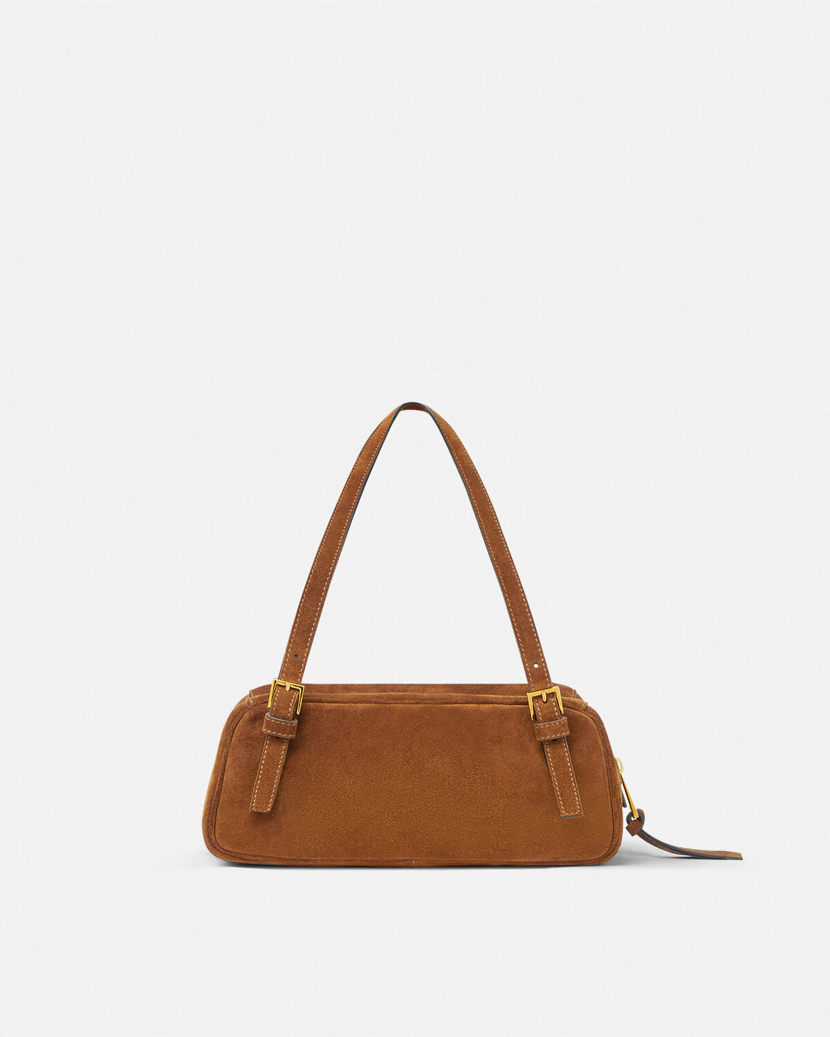 Versace Tag Suede Bowling Shoulder Bag - 6