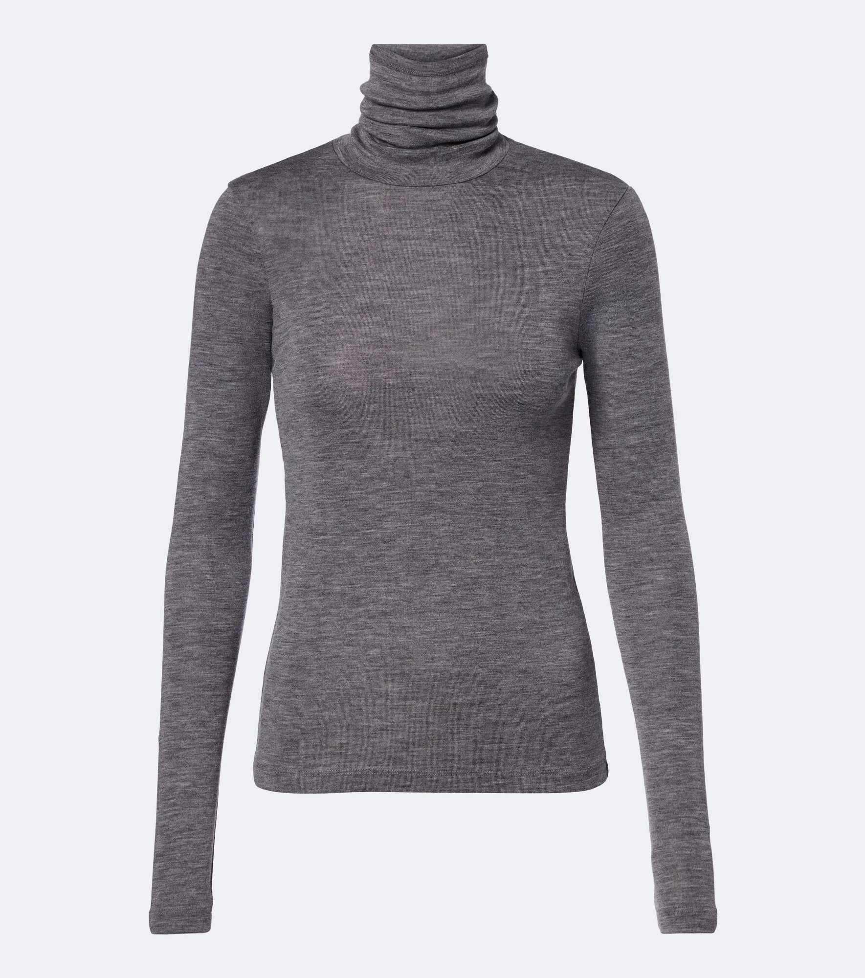 Wool jersey turtleneck top - 1