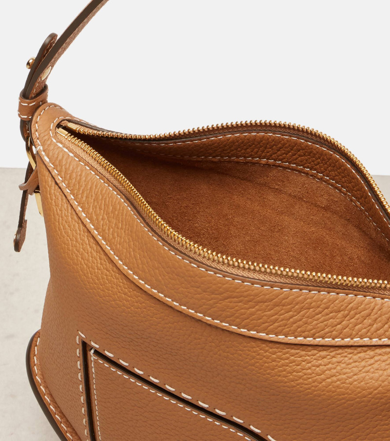 Pin Swing Surpiqué leather shoulder bag 3