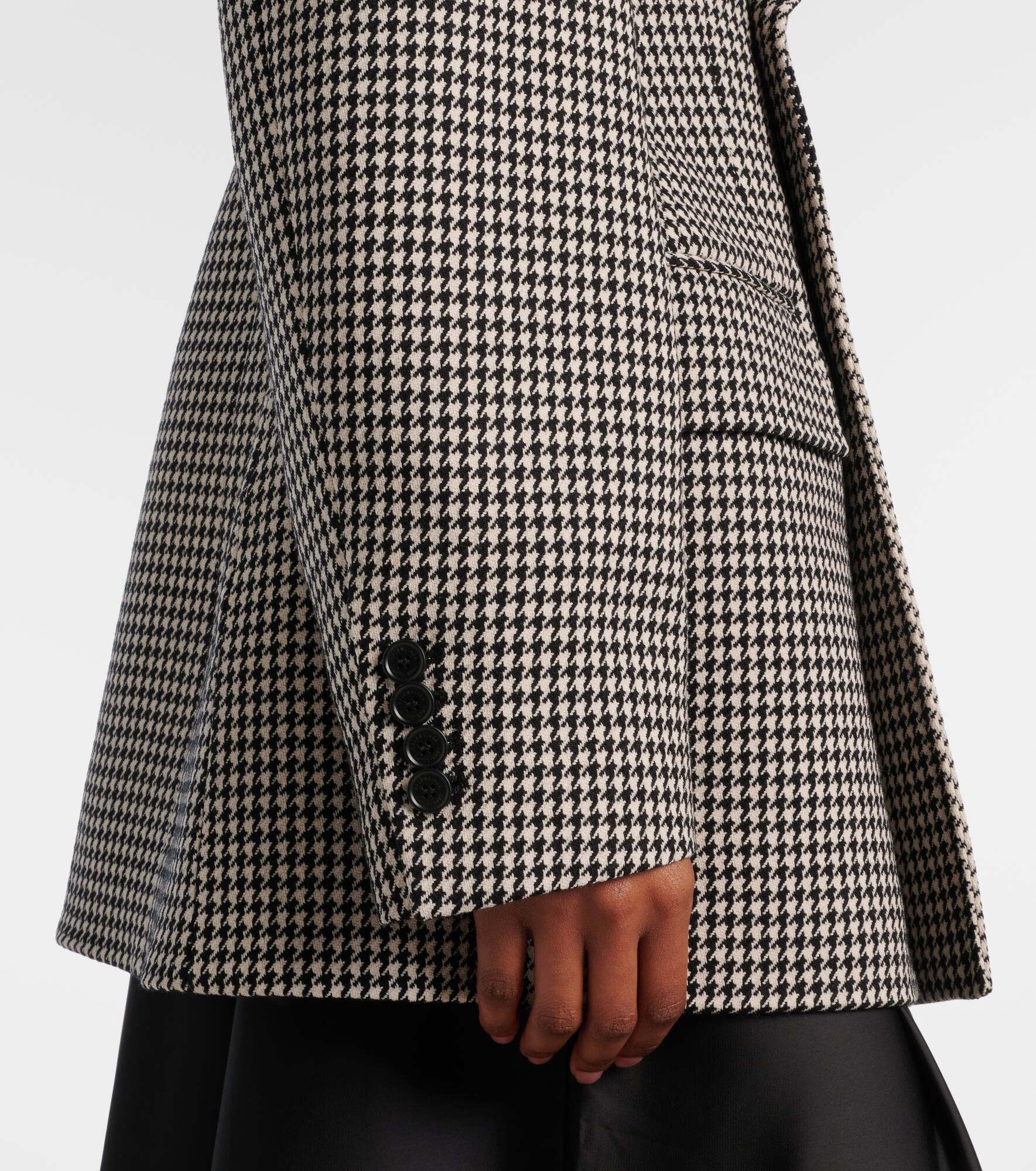 Houndstooth wool blazer - 5