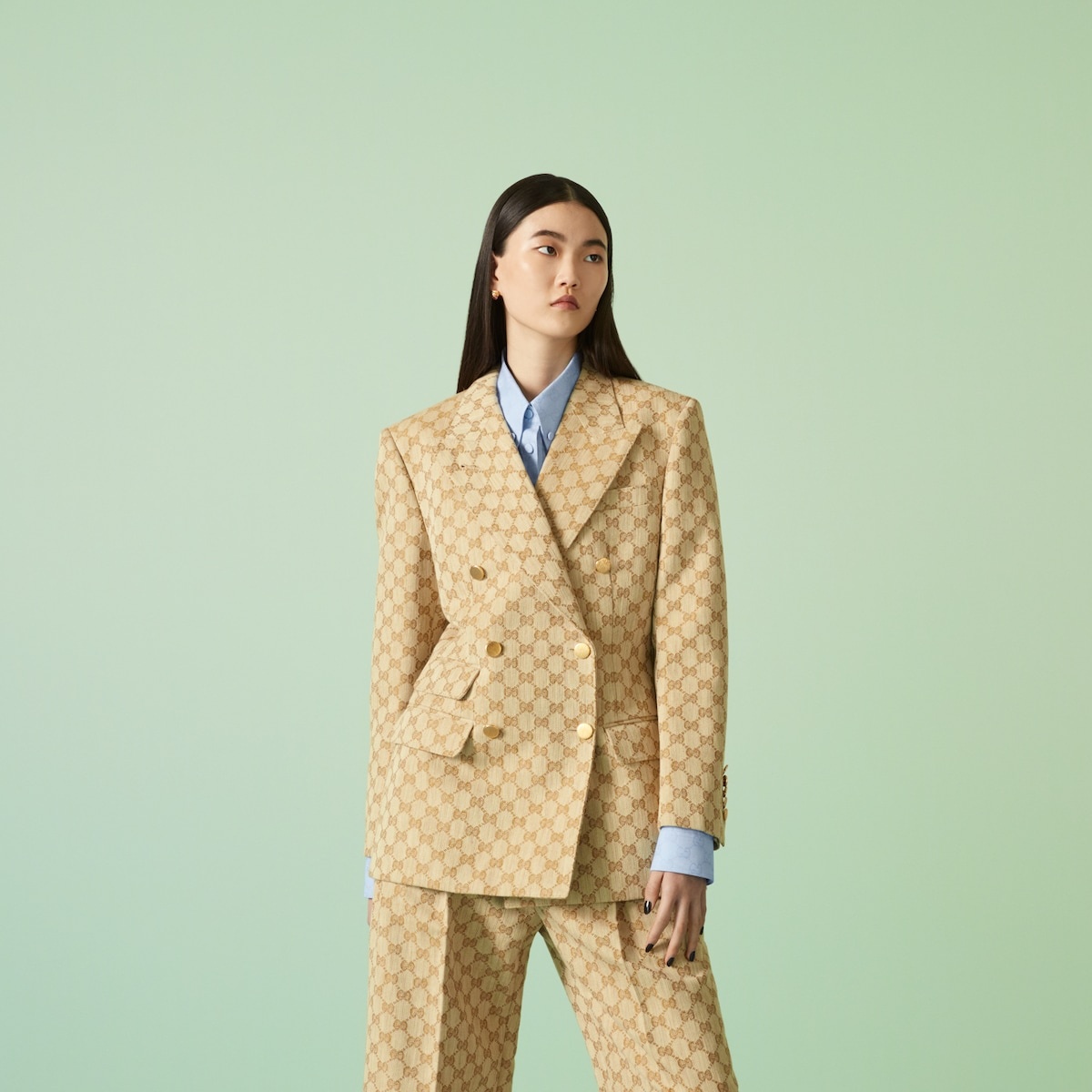 GG linen cotton jacquard jacket - 5