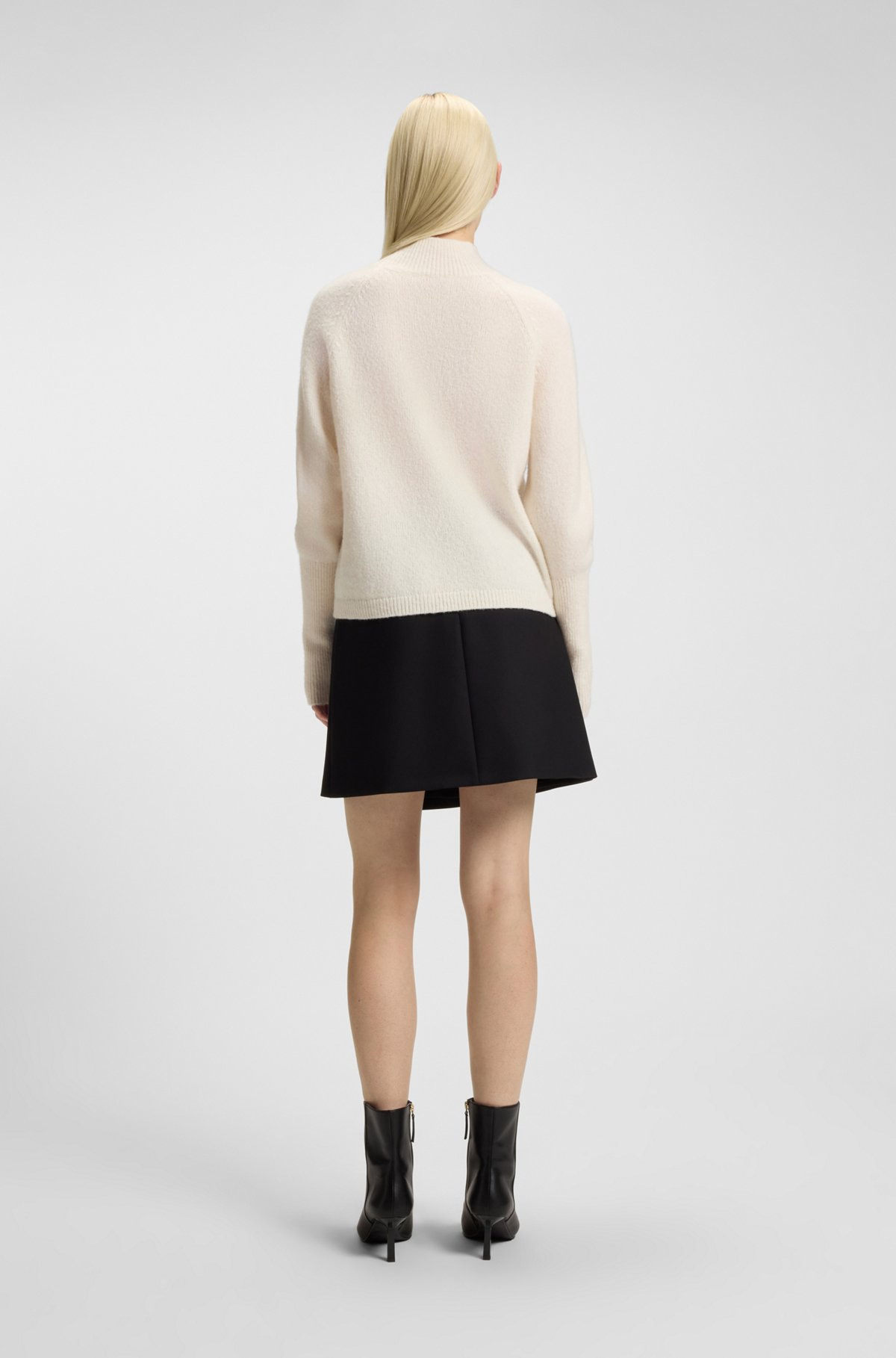 RELAXED-FIT MOCK-NECK SWEATER IN A WOOL BLEND - 4