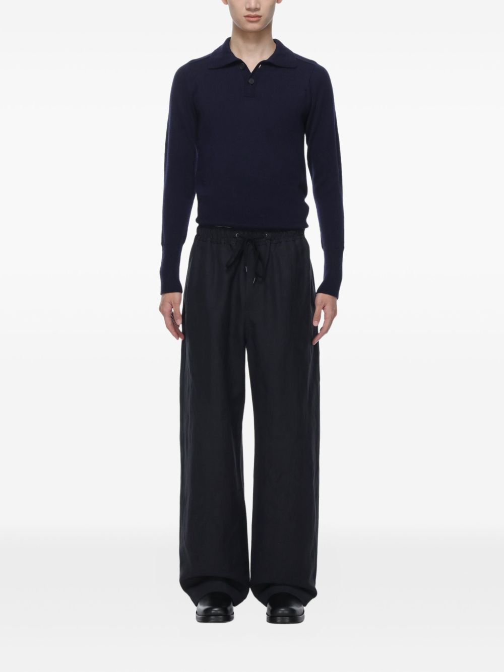 polo-neck wool polo shirt - 2