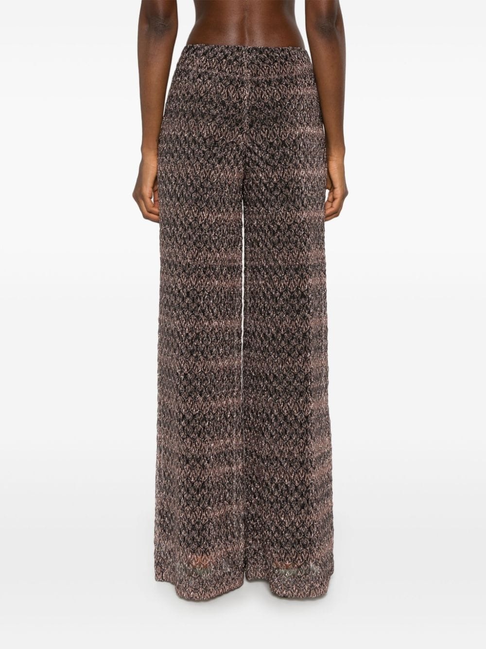 lamé palazzo trousers - 4