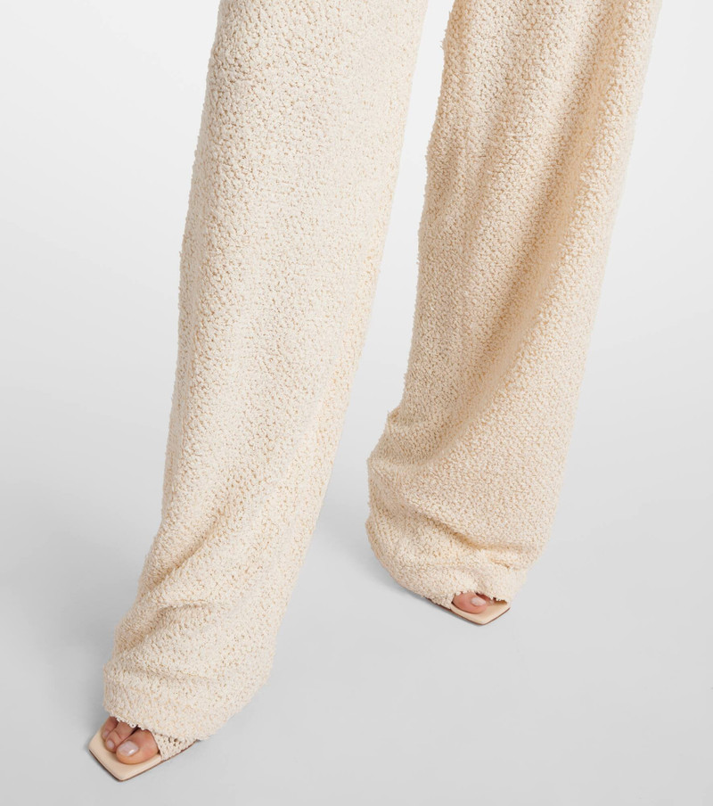 High-rise bouclé 넓은 다리 바지 5