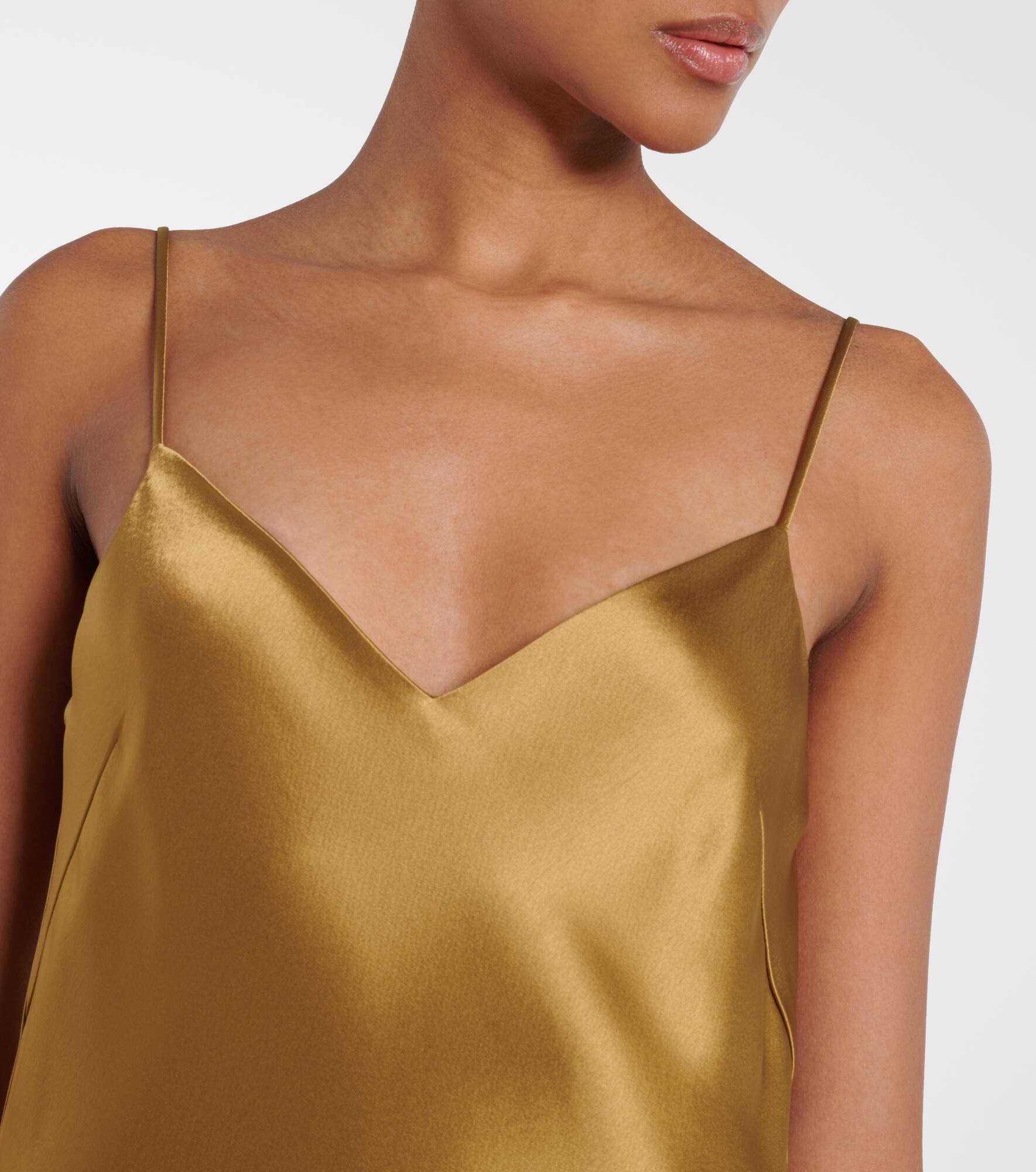 Provence satin slip dress - 4