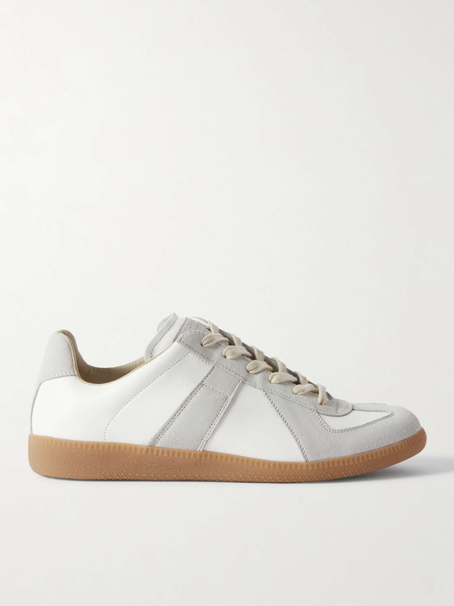 Replica Leather and Suede Sneakers - 1