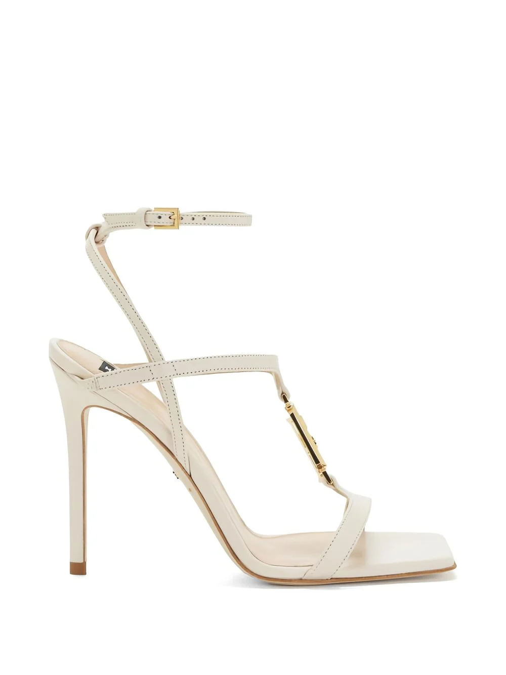 logo-detail leather sandals - 1