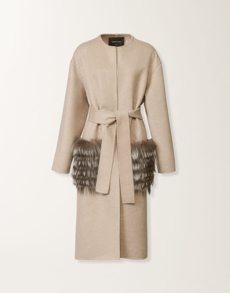Double-faced wool and cashmere coat 1