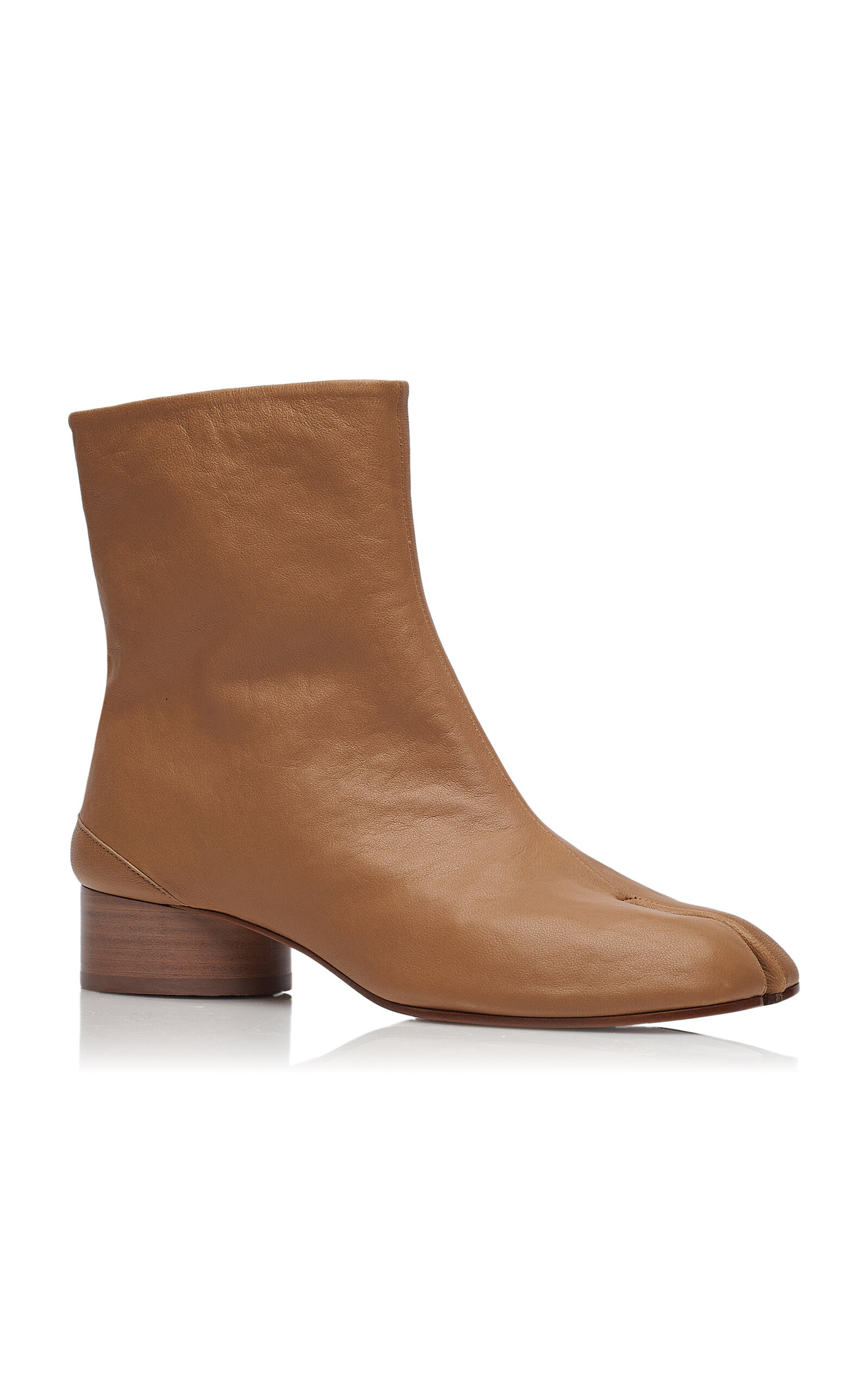 Tabi Leather Ankle Boots tan - 5