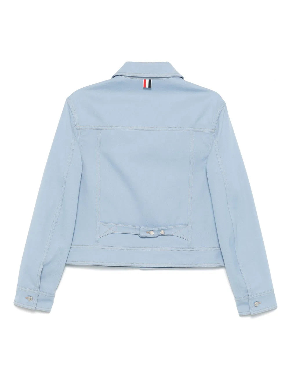 Contrast Stitch Denim Backstrap Utility Jacket Men - 2