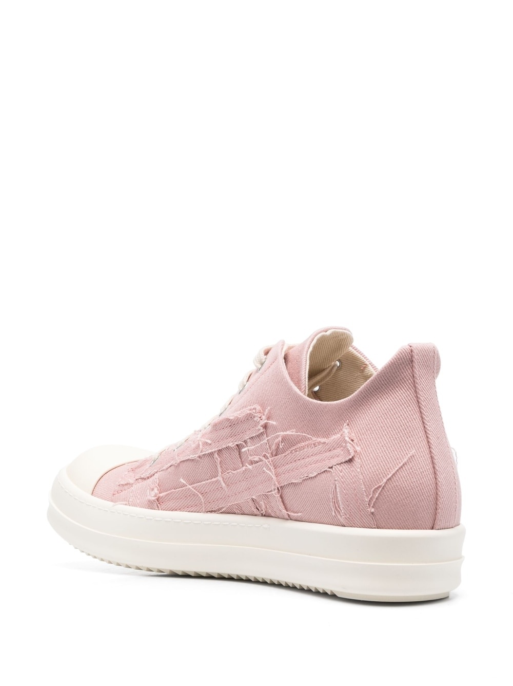 Slashed distressed-effect low-top sneakers - 3