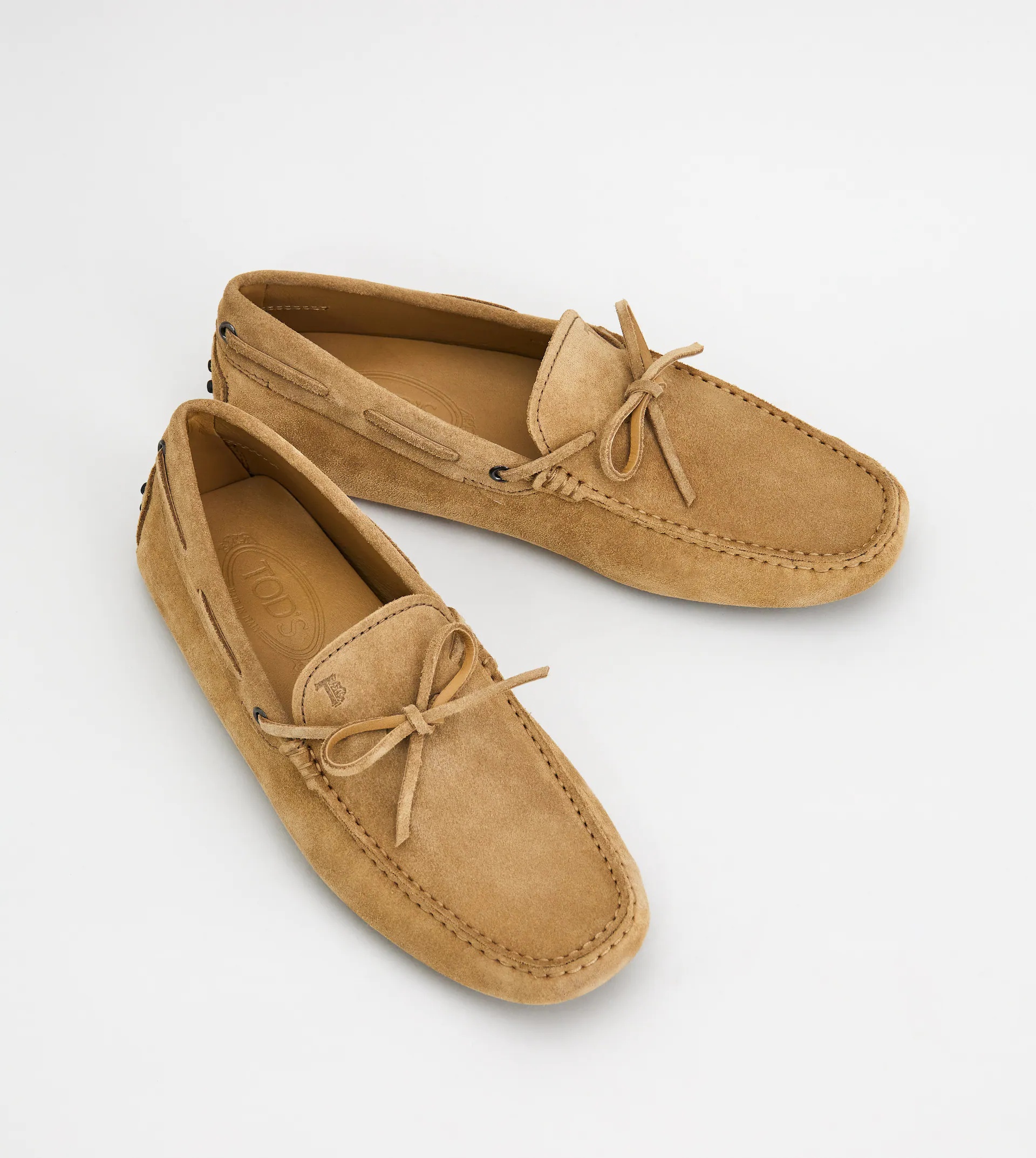 GOMMINO DRIVING SHOES IN SUEDE - BEIGE - 1