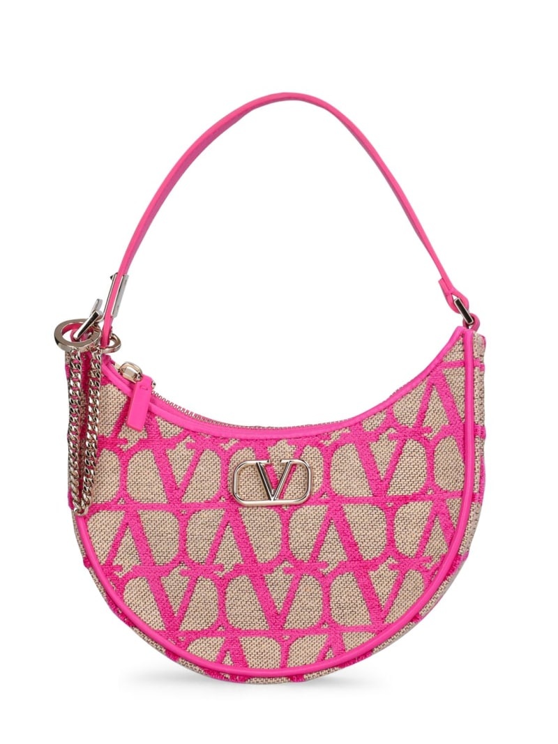 Mini V Logo Signature hobo bag - 1