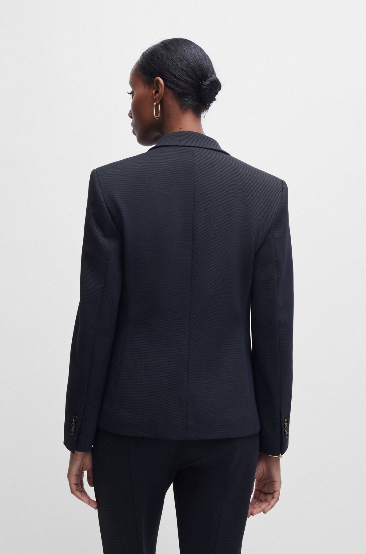 REGULAR-FIT JACKET IN STRETCH TWILL - 4