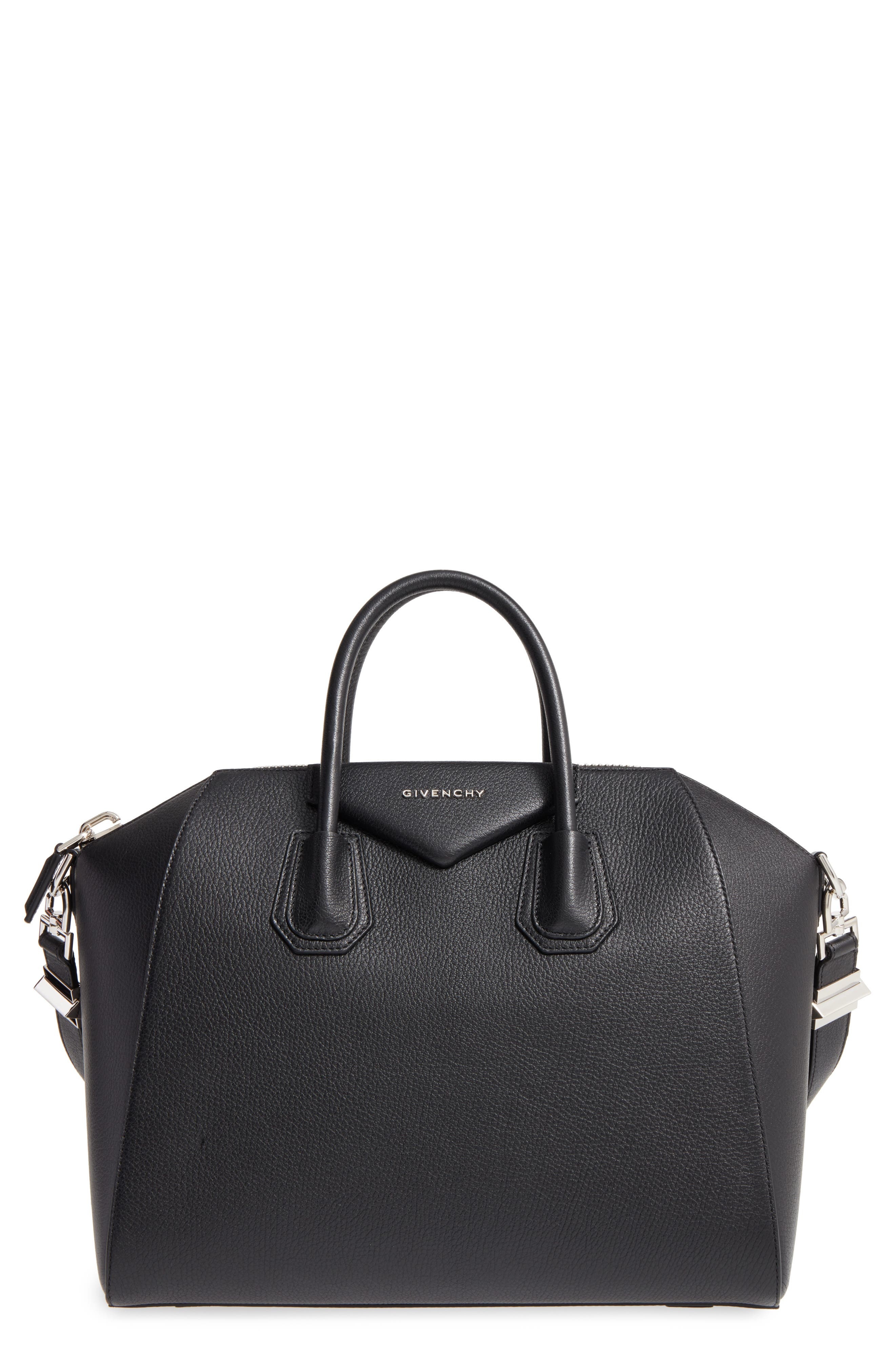 Givenchy Medium Antigona Sugar Leather Satchel in Black at Nordstrom - 1
