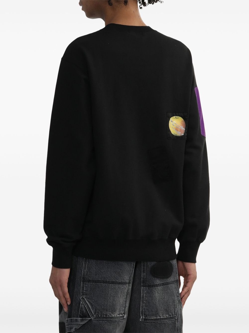 patch-detail sweatshirt - 4