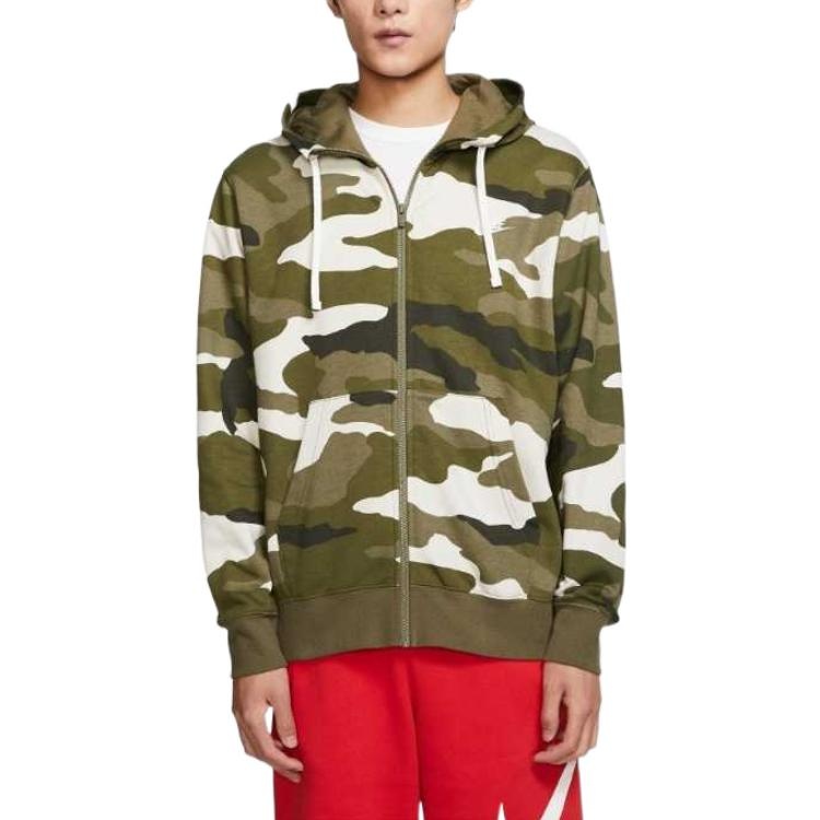 Camo nike zip up hoodie sale