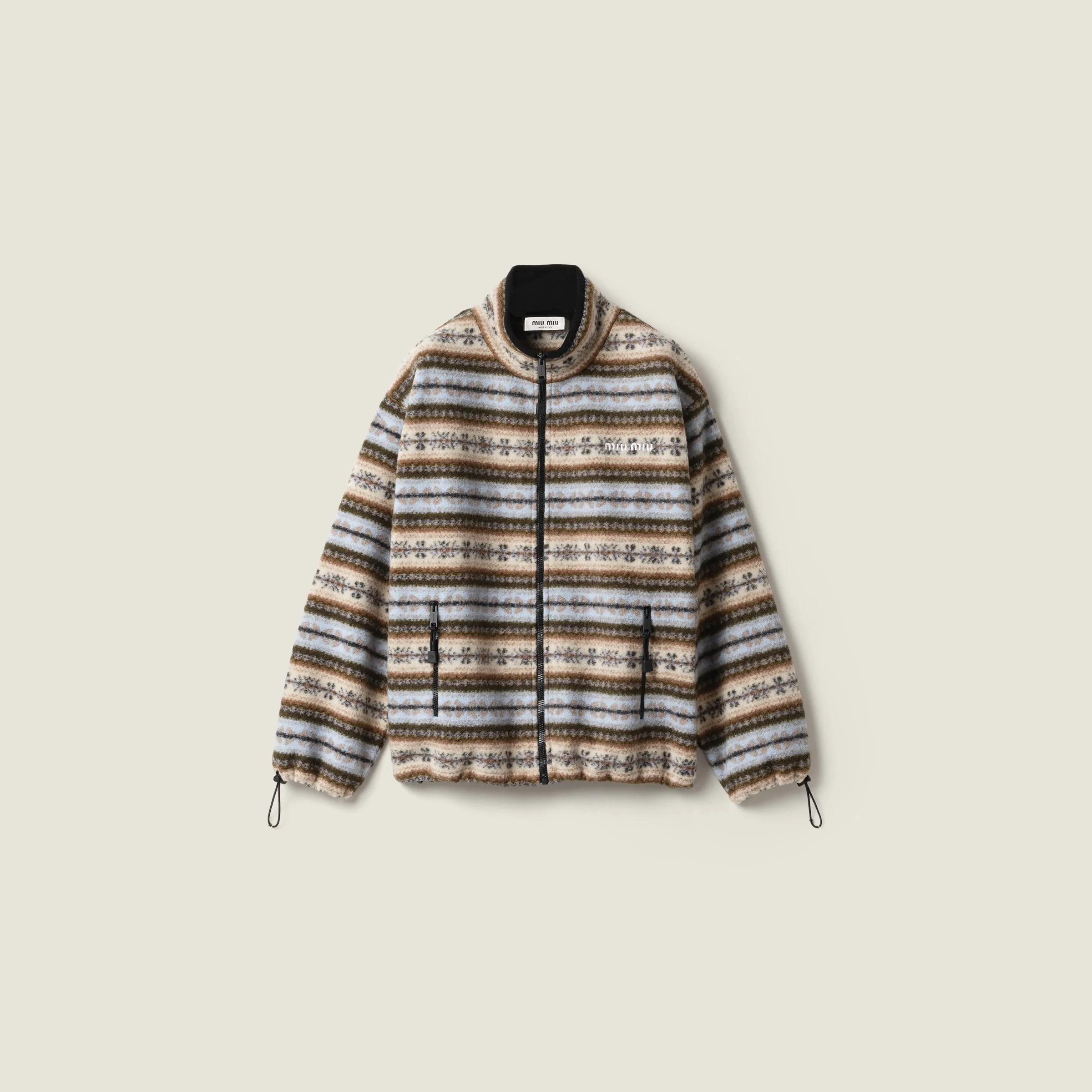 Cotton fleece zipper jacket - 1