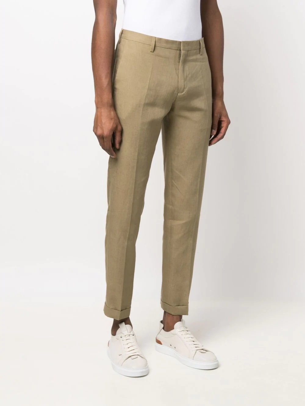 pressed-crease four-pocket tailored trousers - 3