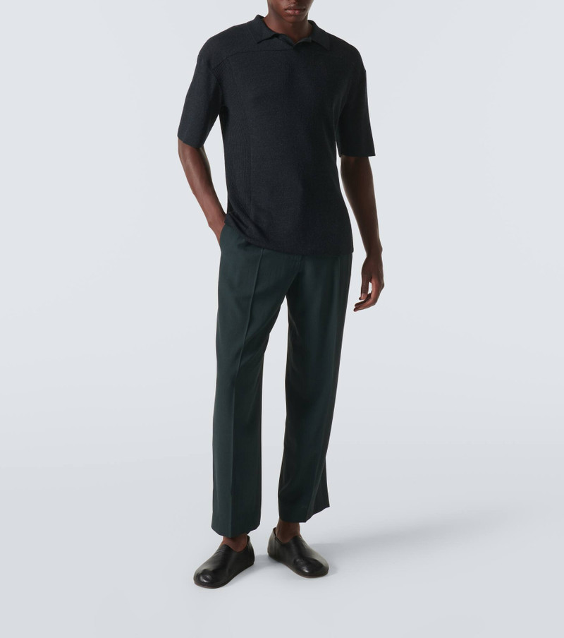 The Row Reggie linen-blend polo shirt outlook