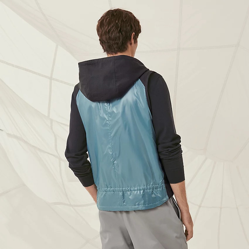 Reversible zipped hooded vest - 2