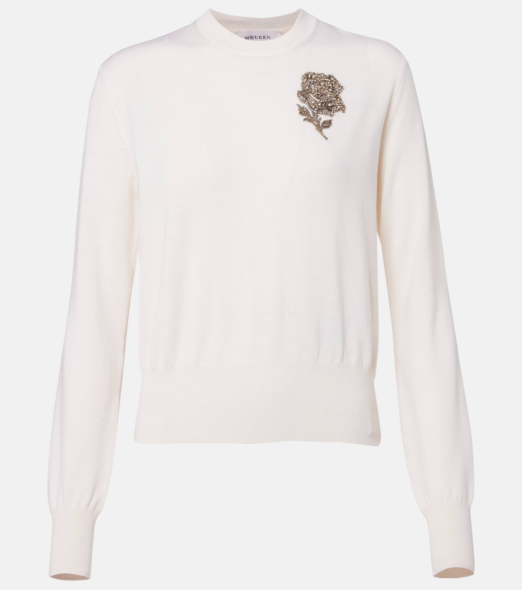 Beaded wool sweater - 1