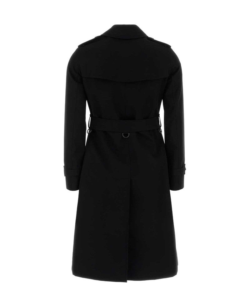 Burberry Black Gabardine Trench Coat outlook