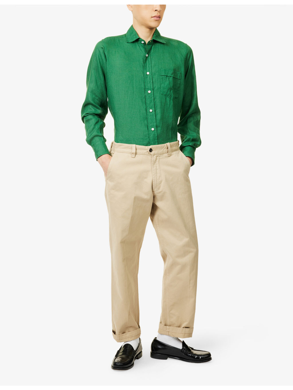 Long-Sleeve Linen Summer Shirt - 2