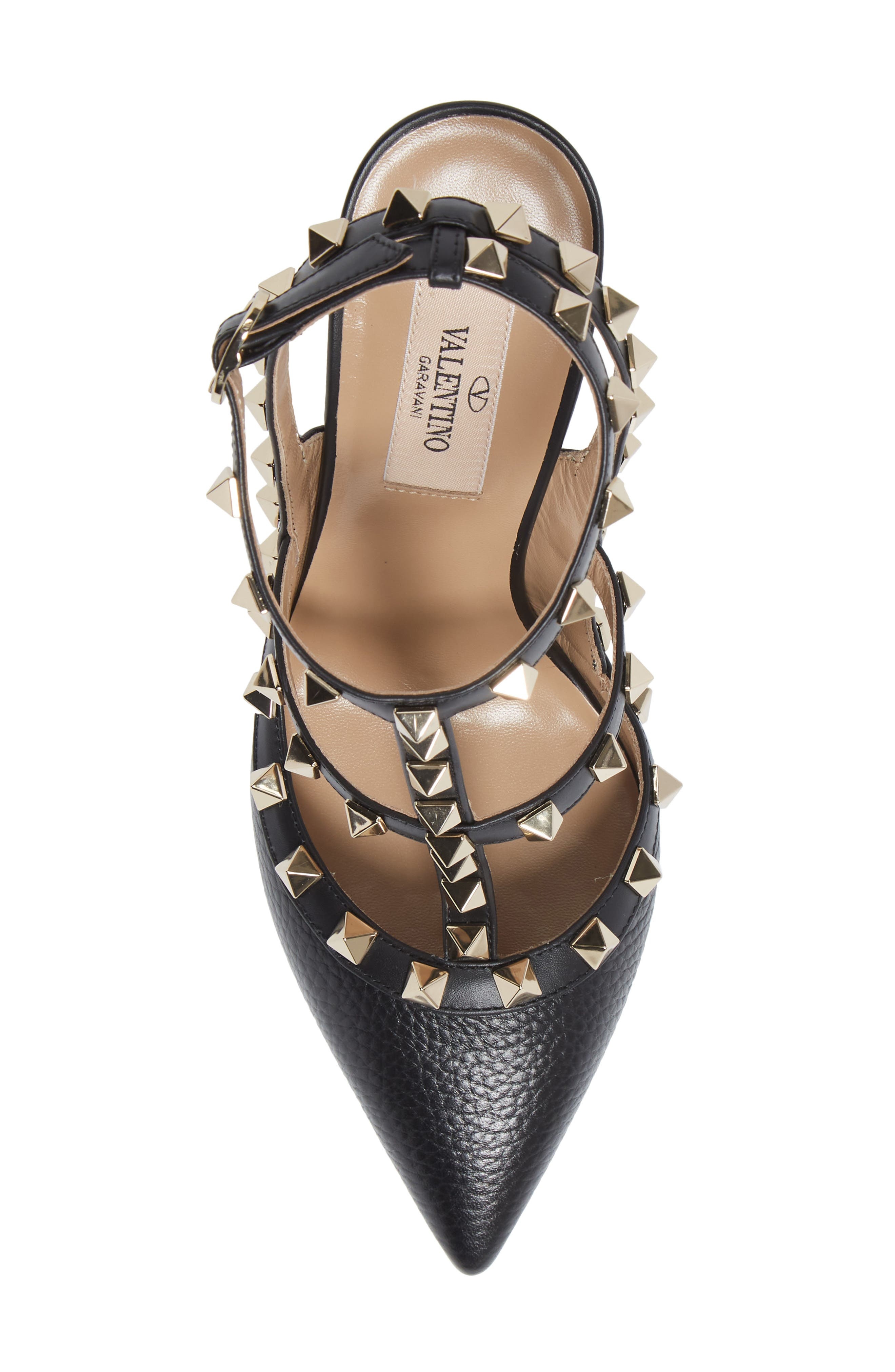 Valentino Garavani Rockstud Ankle Strap Pump in 0No Nero at Nordstrom - 5