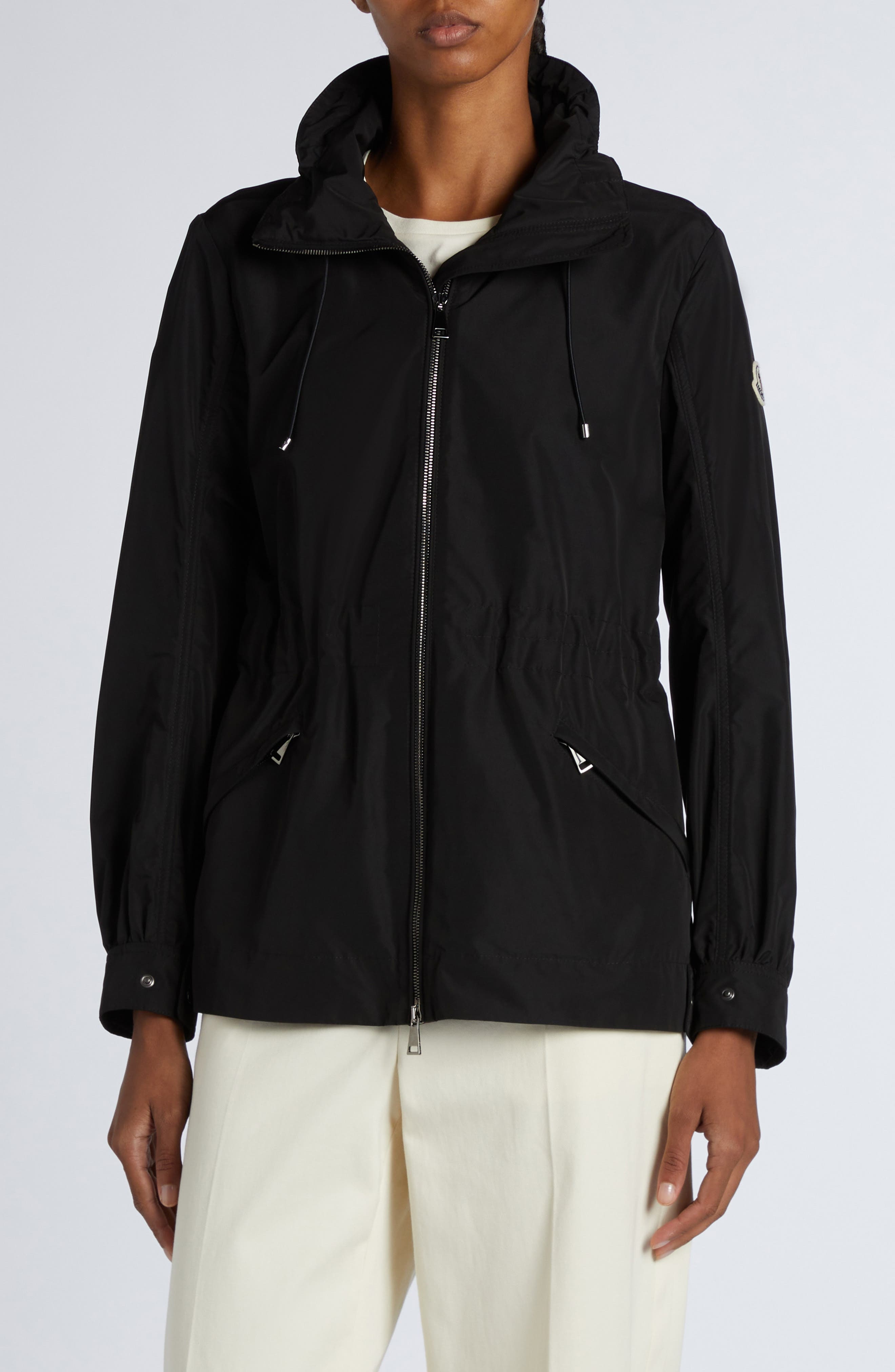 Moncler Leandro Short Hooded Jacket in Black at Nordstrom - 1