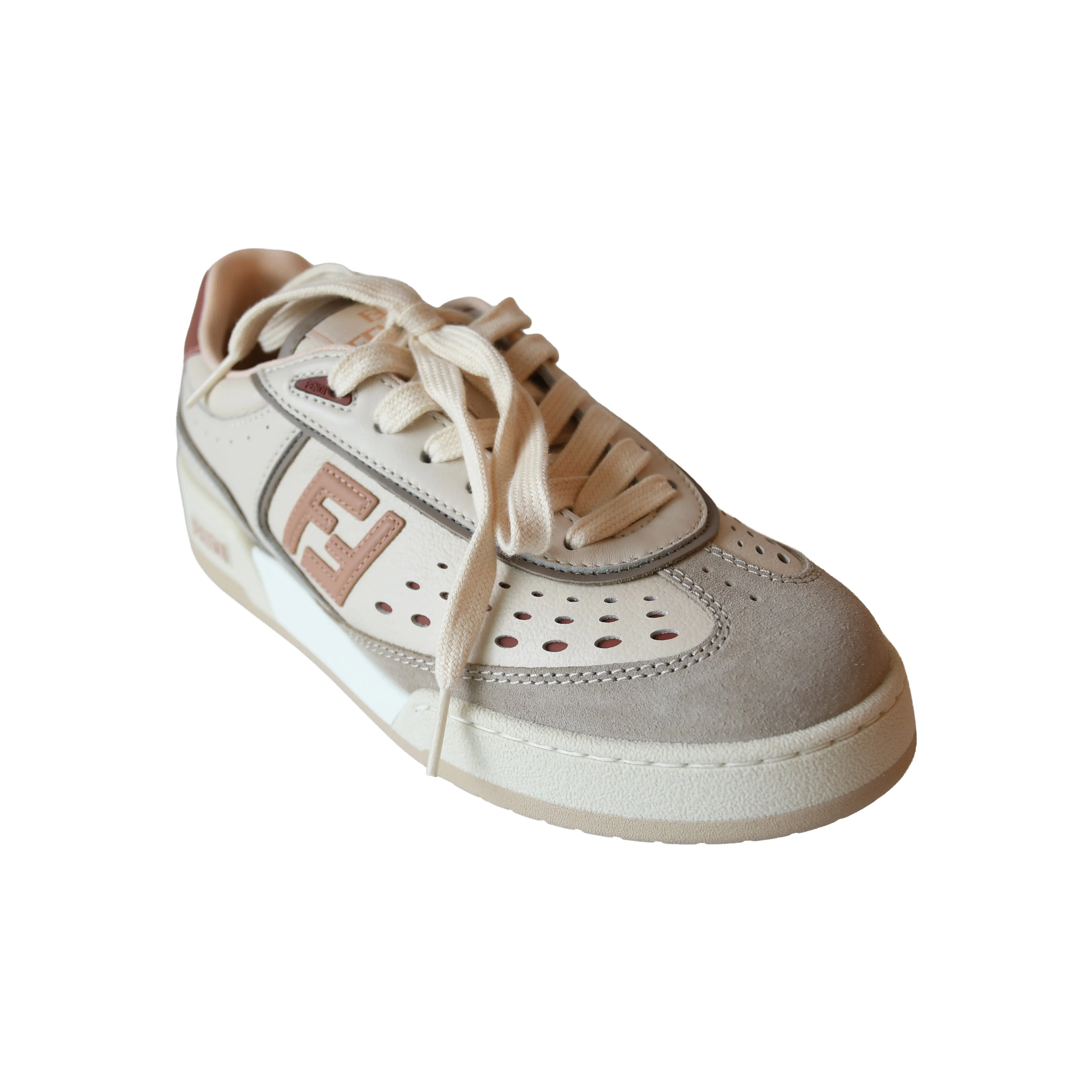 Fendi Match Leather Sneakers Rose - 1