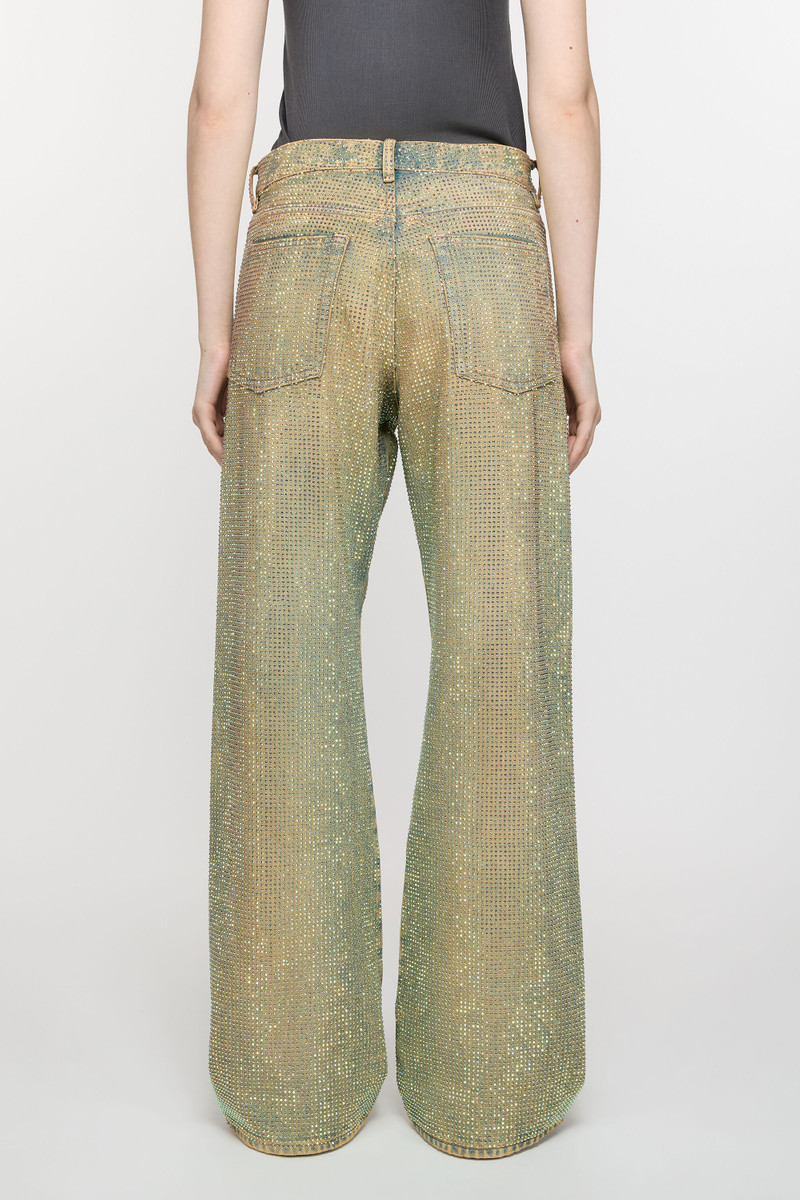 Loose fit crystal studs jeans - 2021F - Mid Blue 5