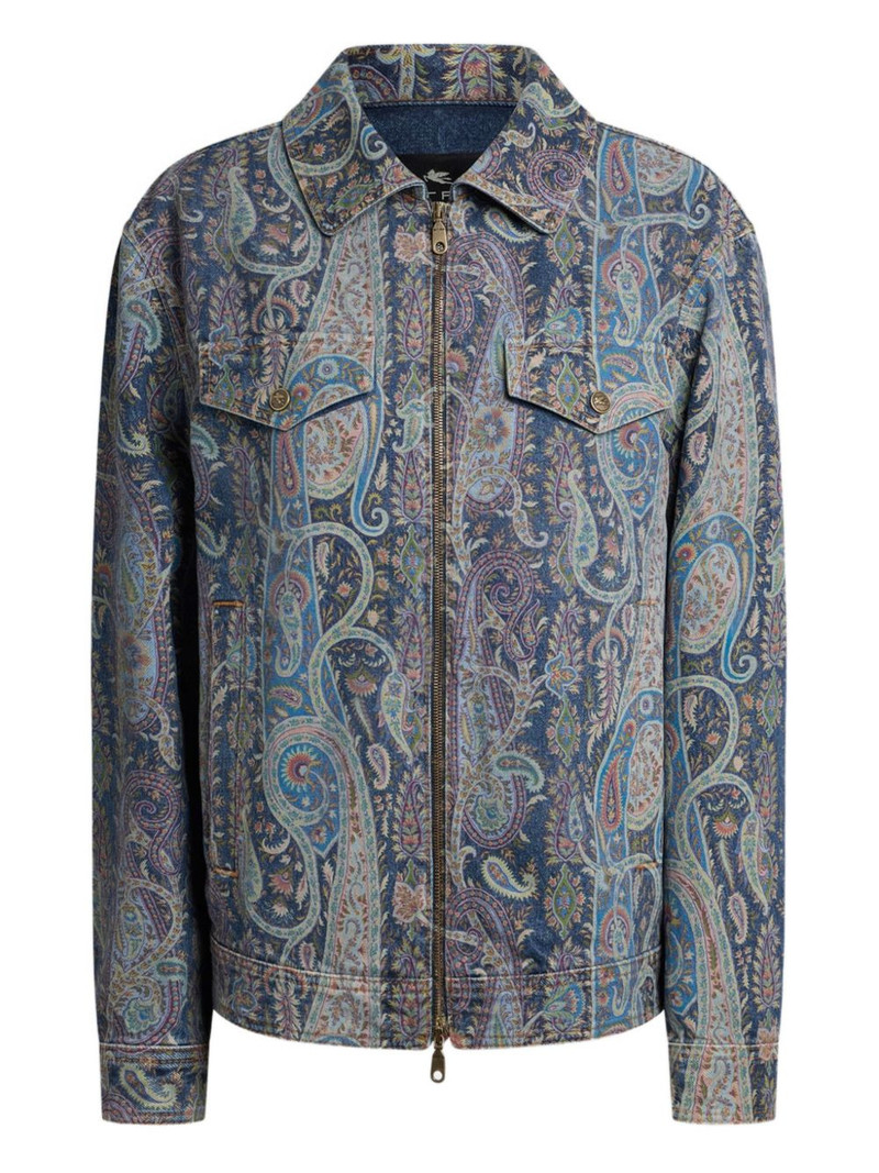 floral paisley denim jacket 1