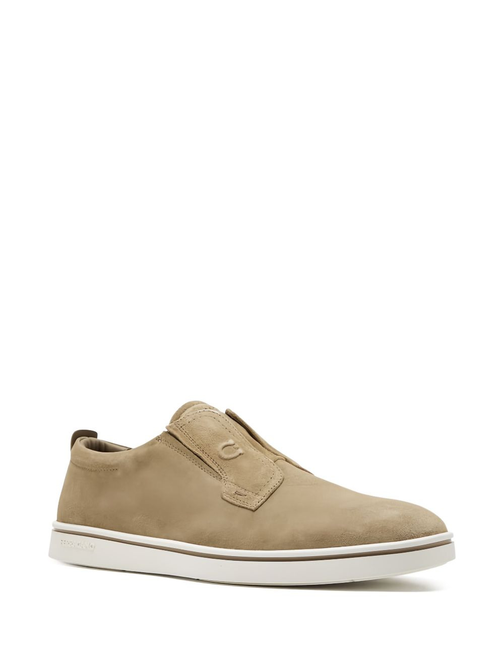 elastic-panel suede loafers - 2